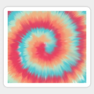 Blue and Red Tie Dye Sticker